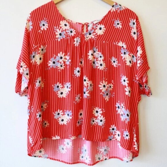 MADEWELL Rhyme Short Sleeve Floral Retro Blouse in Daisy Society EUC sz S - Picture 7 of 11